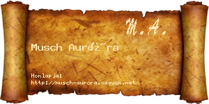Musch Auróra névjegykártya